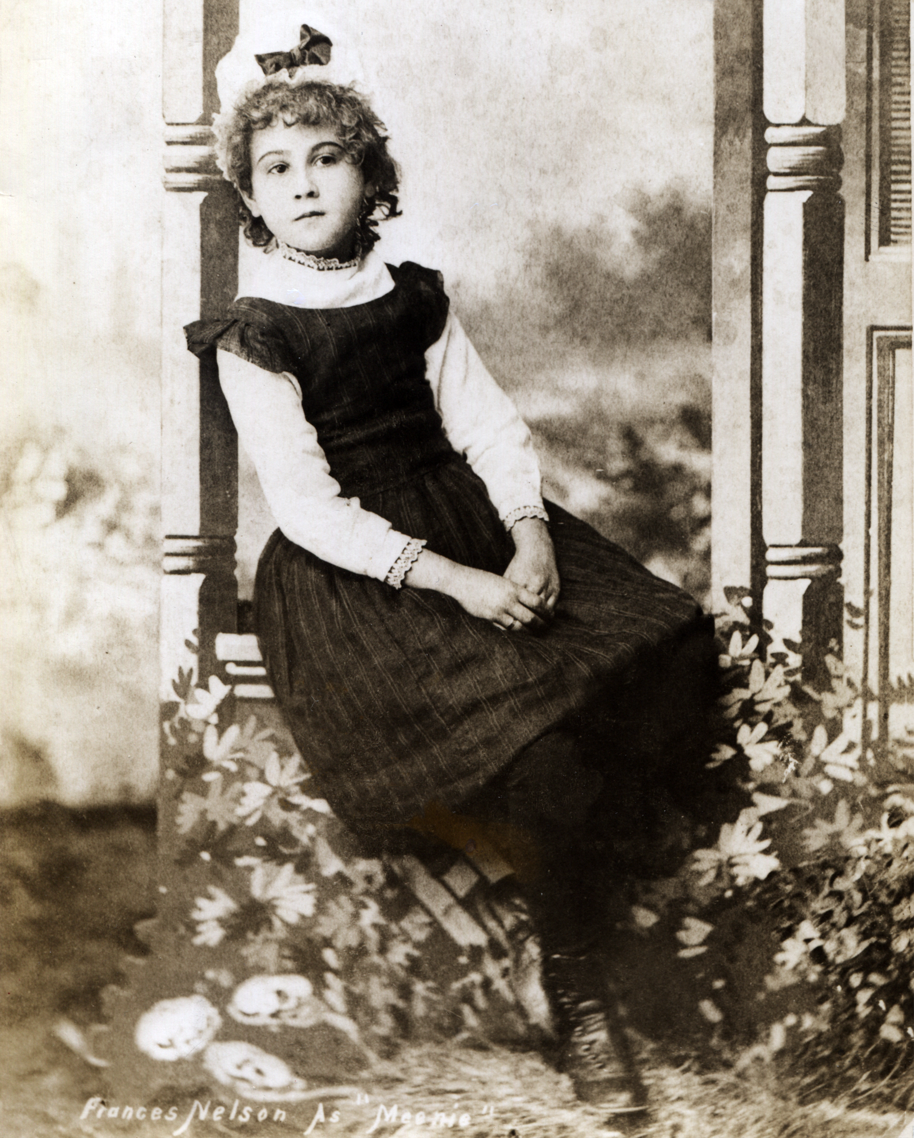 Frances Nelson as child actress in 1880s